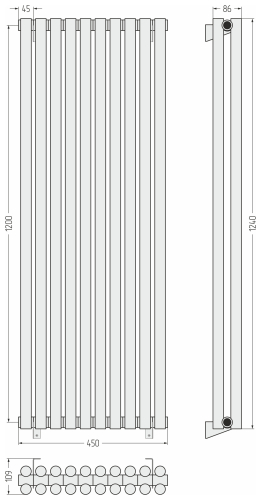 ДР ЭСТЕТ-11 н/ж 1200х450 / 10 сек