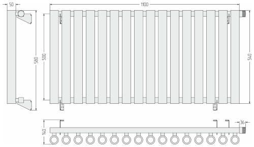 ДР КУМИР-0 н/ж EU50 правый  500х1100 / 16 сек