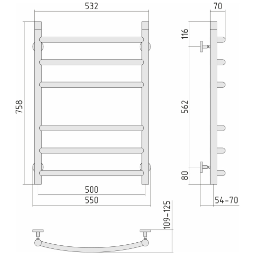 Radiator "Gallant" (800х500 mm)