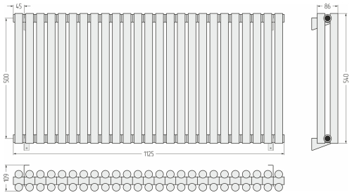 ДР ЭСТЕТ-11 н/ж 500х1125 / 25 сек