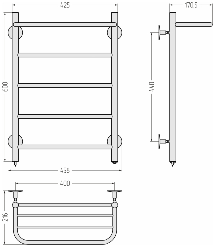 ЭПС СТИЛЬЕ "Формат 30 Л" 600х400 (Полка + 4) П16