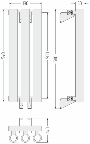 ДР КУМИР-0 н/ж  500х190 / 3 сек