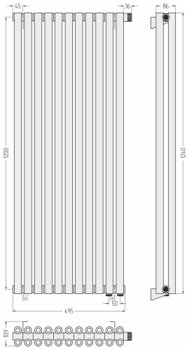 ДР ЭСТЕТ-00 н/ж EU50 1200х495 / 11 сек