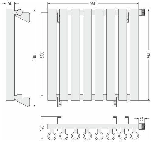 ДР КУМИР-0 н/ж EU50 правый  500х540 / 8 сек