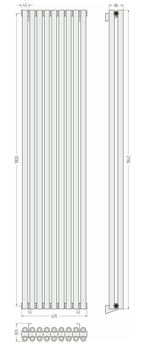 ДР ЭСТЕТ-00 н/ж 1800х405 / 9 сек ДР ЭСТЕТ-00 н/ж 1800х405 / 9 сек