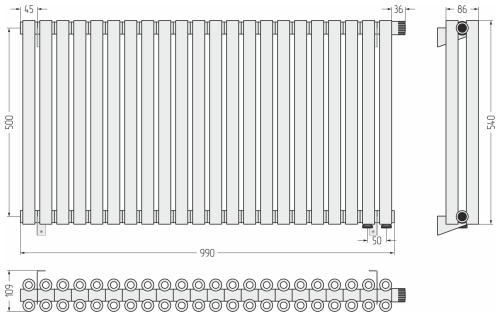 ДР ЭСТЕТ-00 н/ж EU50 500х990 / 22 сек