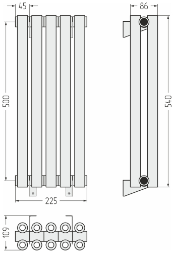 ДР ЭСТЕТ-00 н/ж 500х225 / 5 сек