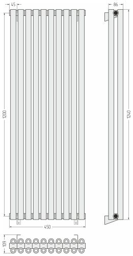 ДР ЭСТЕТ-00 н/ж 1200х450 / 10 сек