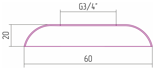 Отражатель н/ж G 3/4" вн. р.