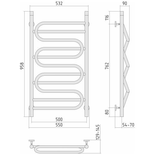 Radiator "Elegy Verso" (1000х500 mm)
