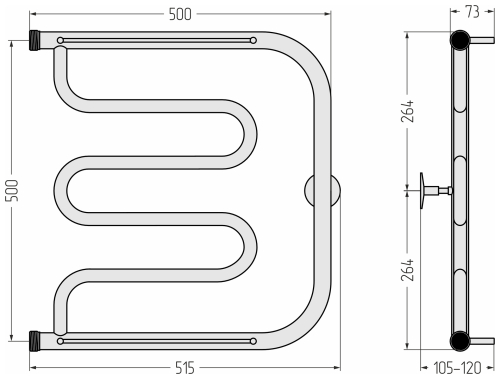 ПС "СТИЛЬЕ" ТАНДЕМ 2П 500х500 резьба-сгон 1"