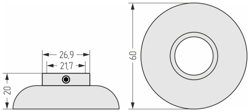Отражатель декоративный н/ж "СТИЛЬЕ" (d вн. - 1/2")