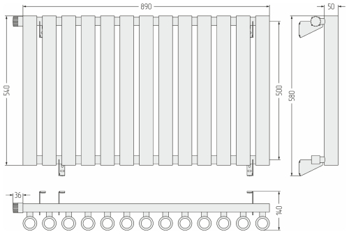 ДР КУМИР-0 н/ж EU50 левый  500х890 / 13 сек