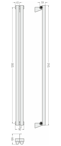 ДР ЭСТЕТ-1 н/ж 1200х90 / 2 сек ДР ЭСТЕТ-1 н/ж 1200х90 / 2 сек